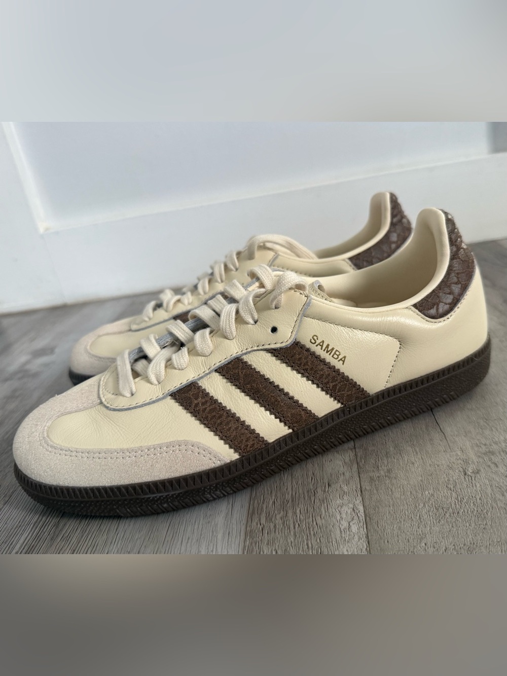 New adidas Samba OG Women Cream Earth Strata Maroon - Picture 3 of 12